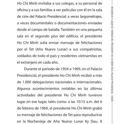 Residencia y lugar de trabajo del presidente  Ho Chi Minh en el Palacio Presidencial - Hanoi