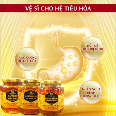 Mật Ong Ngâm Saffron 380ml/lọ Golden Herb