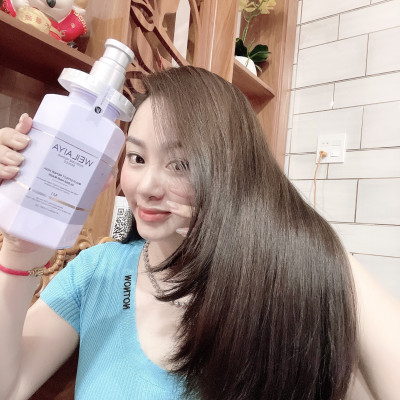 Dầu hấp tóc đa tầng hàn gắn liên kết tóc Weilaiya 450ml Hỗ trợ làm suôn mượt tóc, giúp tóc bóng khỏe - Tặng mũ hấp tóc
