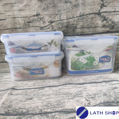 Bộ 3 Hộp Nhựa Classic Lock&Lock Hình Vuông Chất Liệu Nhựa PP, Nắp Có Gioăng Silicone, Dùng Được Trong Lò Vi Sóng- Hàng Chính Hãng