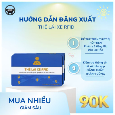 Thẻ lái xe đa năng RFID. Quẹt được tất cả hãng hộp đen. Có ghi thẻ lái xe cho tài xế
