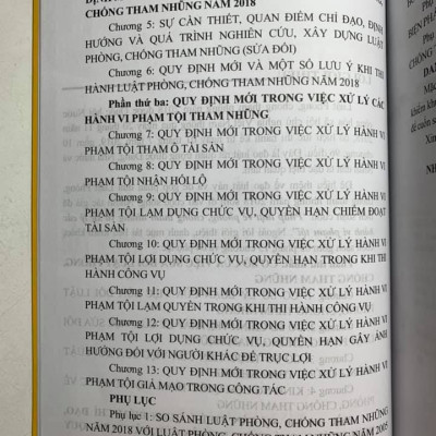 Pháp Luật về phòng, chống tham nhũng và xử lý các hành vi phạm tội