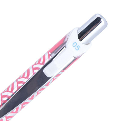 Bút Bi Gel Pentel Energel Kawall 0.5mm - BLN75KW9-C - Mực Xanh - Thân Hồng Bạc