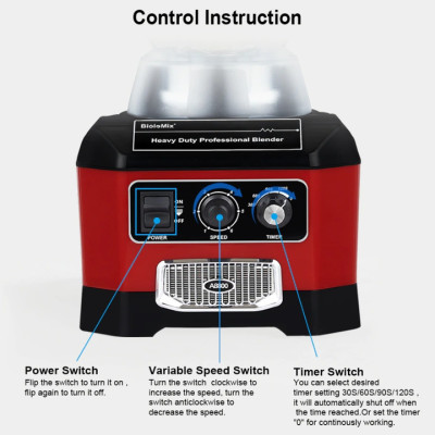 Máy xay sinh tố công nghiệp Biolomix A8800 3HP, 2200W, 2Lít - Hàng Nhập Khẩu