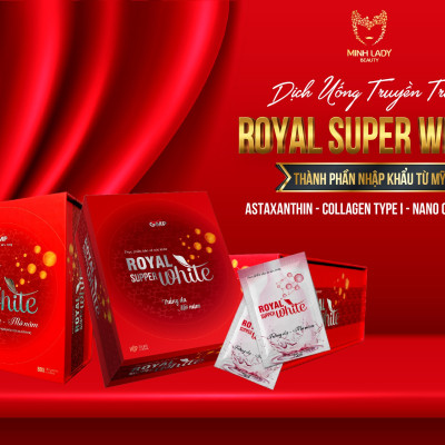 Dịch uống truyền trắng mờ nám Royal Super White