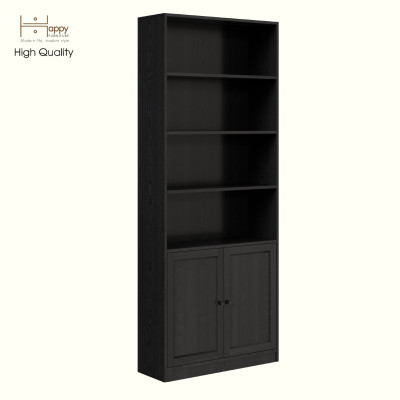 HAPPY FURNITURE , MATTA - Kệ sách 6 tầng 2 cánh mở, KSA_067 , 80cm x 28cm x 200cm DxRxC