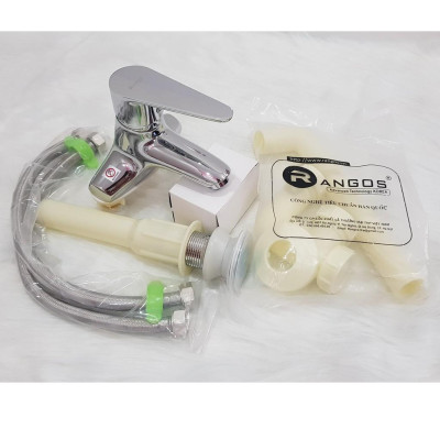 Vòi chậu rửa mặt lavabo Rangos RG-01V hàng cao cấp đồng mạ crome