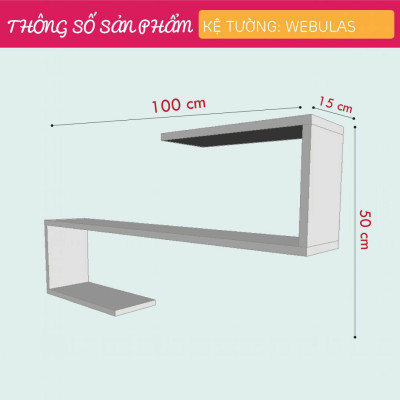 Kệ sách mini treo tường SMLIFE Webulas