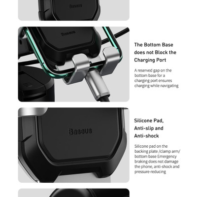 Giá đỡ điện thoại Baseus Tank Gravity Car Mount Holder with Suction Base SUYL - Hàng chính hãng