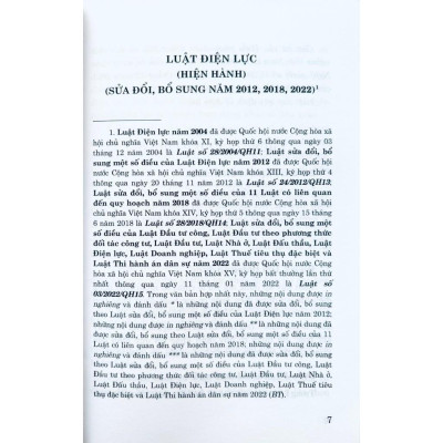 Sách - Luật Điện Lực (Hiện Hành) (Sửa Đổi, Bổ Sung Năm 2012, 2018, 2022) - NXB Chính Trị Quốc Gia