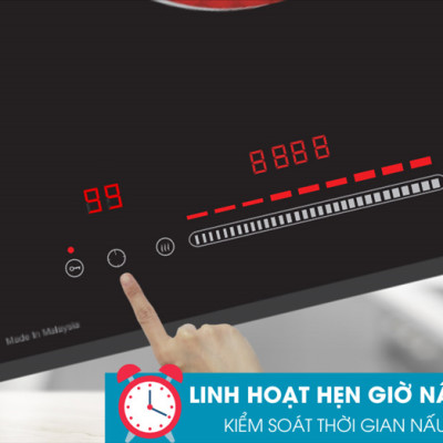 Bếp điện 2 vùng nấu Ecalite EL-MK271R - Kính Ceramic bền - Có Inverter tiết kiệm điện - Hàng chính hãng