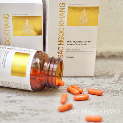 Viên uống Sắc Ngọc Khang Vi tảo lục (60 viên) giúp trẻ hóa làn da xua tan vết nám, hỗ trợ cân bằng nội tiết tố, bổ huyết, điều kinh, hỗ trợ giảm các triệu chứng tiền mãn kinh