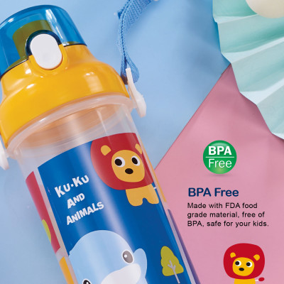 BÌNH UỐNG NƯỚC CHO BÉ KUKU AND ANIMALS KU5602A - 500ML