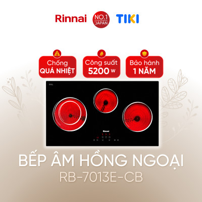 Bếp hồng ngoại Rinnai RB-7013E-CB mặt kính Schott 5200W - Hàng chính hãng.