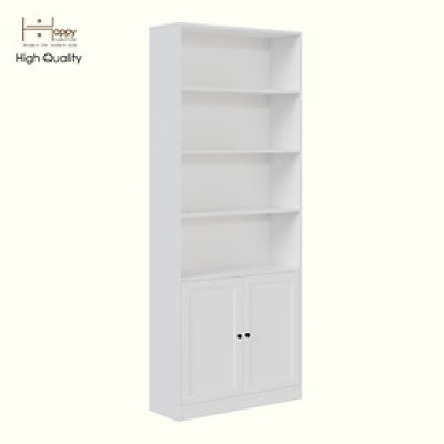 HAPPY FURNITURE , MATTA - Kệ sách 6 tầng 2 cánh mở, KSA_067 , 80cm x 28cm x 200cm DxRxC