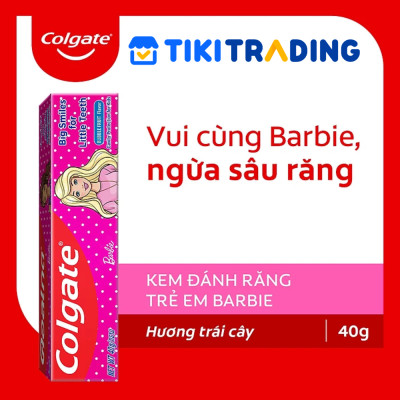 Kem Đánh Răng Colgate Trẻ em Barbie Hương Dâu 40G