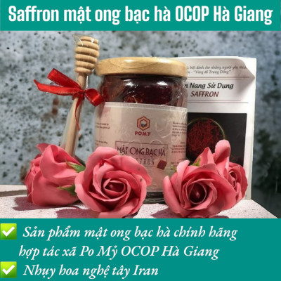 SAFFRON MẬT ONG BẠC HÀ OCOP HÀ GIANG CHÍNH HÃNG, MẬT ONG BẠC HÀ SAFFRON VIETGAP CHÍNH HÃNG HÀ GIANG