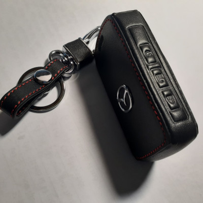 Bao da bọc, bảo vệ chìa khóa dành cho xe Mazda 3 2020 kèm móc đeo