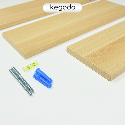 [Mua 2 giảm 10%] Kệ Gỗ Thanh Ngang Treo Âm Tường Trang Trí, Nhiều Màu KEGODA KT56