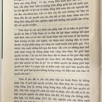 Sách - Giới Hạn Quyền Sở Hữu Theo Pháp Luật Dân Sự Việt Nam