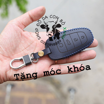 Bao da dành cho chìa khoá Hyundai SantaFe 2021 2022 FL handmade da thật 011