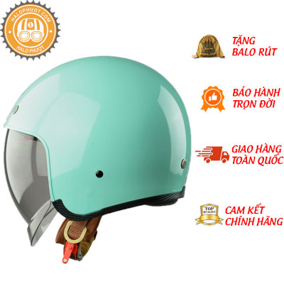 [Nontrum_vn]Mũ bảo hiểm 3/4 Royal M139 xanh ngọc bóng