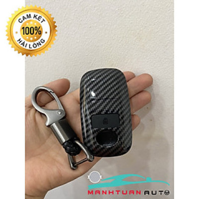 Ốp chìa khóa, bọc khóa Carbon xe Toyota Raize, Toyota Veloz, Avanza 2021 2022 2023 kèm móc treo sang trọng cao cấp