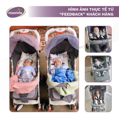 Xe đẩy em bé Mastela A2 khung Aluminum cao cấp siêu nhẹ - Xe đẩy gấp gọn cho bé từ sơ sinh bảo hành 12 tháng
