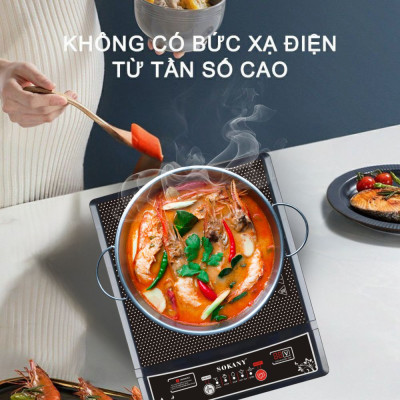 Bếp từ đơn SOKANY SK-07046 công suất 2200W, cực kì tiết kiệm với 5 chế độ nấu,  phím bấm cơ, tích hợp tính năng tự ngắt an toàn - HÀNG CHÍNH HÃNG