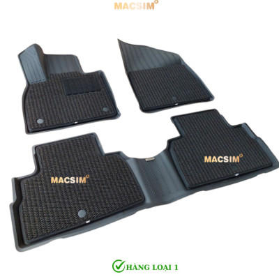 Thảm lót sàn xe ô tô 2 lớp Hyundai Palisade 2022-2024+ Nhãn hiệu Macsim 3W chất liệu nhựa TPE đúc khuôn cao cấp - màu đen (2 hàng ghế)