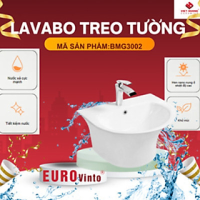 Lavabo treo tường (chậu rửa treo tường) EUROVINTO BMG3032