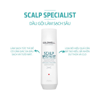 Dầu Gội Kiềm Dầu Goldwell Scalp Specialist Cấp Ẩm Và Làm Sạch Sâu, Kiểm Soát Dầu Thừa Hiệu Quả 250ml