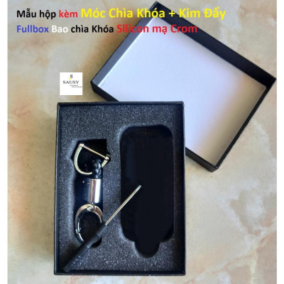 Bao chìa khoá ô tô HONDA 3 Nút silicon mạ crom FULL hộp