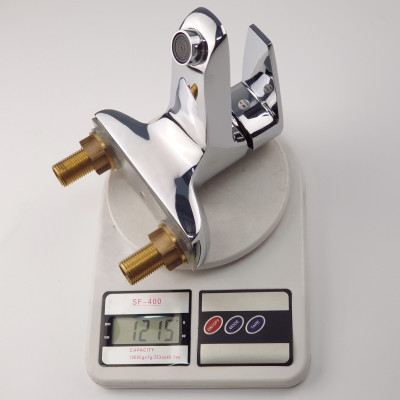 Vòi Lavabo nóng lạnh 2 chân Đồng mạ Chrome Eurolife EL-SUN 03 (Trắng bạc)