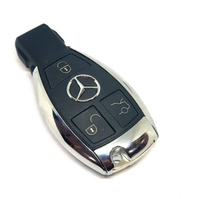 Bao Da Chìa Khóa Handmade Ô Tô Mercedes GLC 200 250 260 300 3 nút bấm da bò - hàng chính hãng