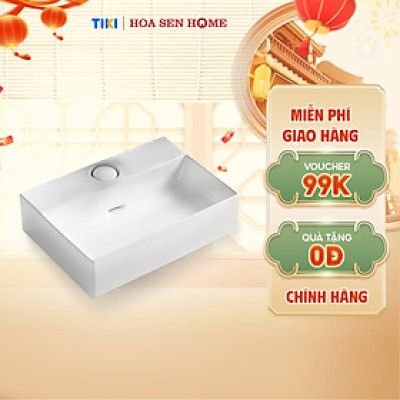 Lavabo đặt bàn TUSLO Pro PALL015, sứ vuông để bàn, chất liệu sứ Ceramic cao cấp, công nghệ men Nano kháng khuẩn đến 89% - Hàng chính hãng
