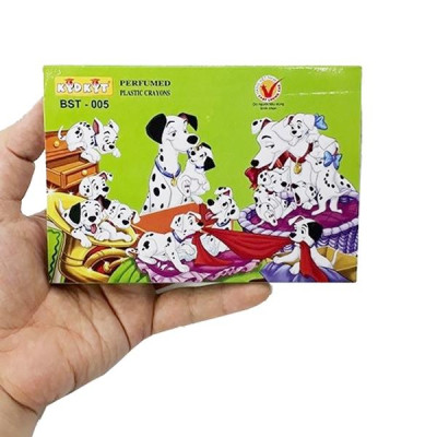 Viết Sáp Màu Chó Đốm BS-005 (12 Màu) - Mẫu Bao Bìa Màu Xanh Lá