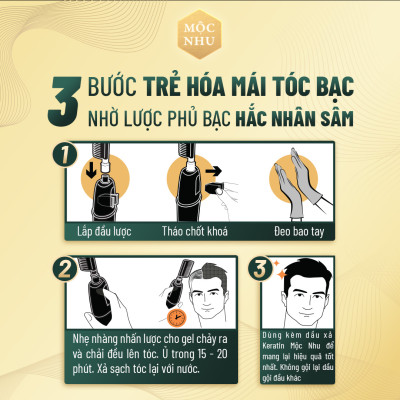 Dầu gội Hắc Sâm Mộc Nhu giúp phủ đen tóc bạc chỉ sau vài lần gội