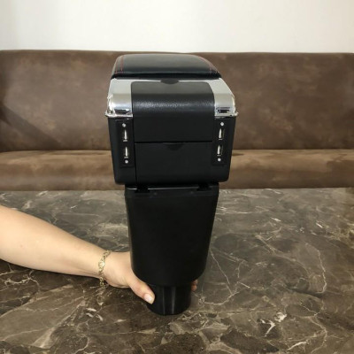 Hộp tỳ tay ô tô cho Chevrolet Spark cao cấp tích hợp 7 cổng USB DUSB-SPNK-D (Thiết kế theo khuôn cốc zin của xe dễ tháo lắp)