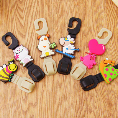 Combo 02 móc dẻo dễ thương treo đồ sau ghế ô tô-Giao ngẫu nhiên