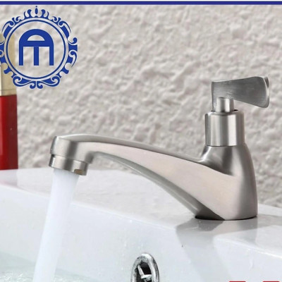 Vòi rửa mặt lavabo KG11 tay gạt dùng cho nước lạnh loại đẹp cao cấp inox sus304 - Hàng chính hãng