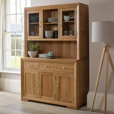 Tủ Chén Cao Bevel Lớn Gỗ Sồi IBIE DDTBEVLO