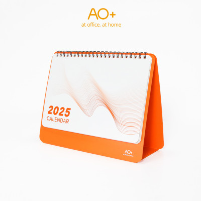 Lịch để bàn 2025, đế nhựa nhỏ gọn thiết kế đơn giản (nhựa PP/ 6 màu) AA505