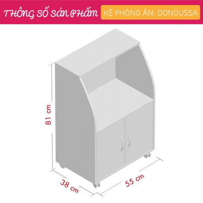 Tủ đựng đồ phòng ăn bằng gỗ công nghiệp MDF SMLIFE Donoussa