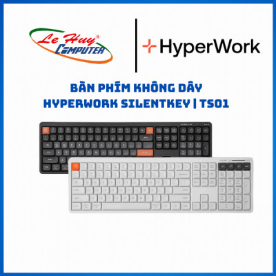 Bàn phím không dây HyperWork SilentKey | TS01 - Hàng Chính Hãng - Tặng Kèm Bộ Vệ Sinh 4 Món