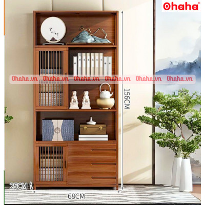 KỆ TRANG TRÍ PHÒNG KHÁCH THIẾT KẾ SANG TRỌNG OHAHA - KTT014