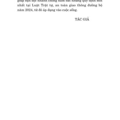 Tìm hiểu Luật trật tự, an toàn giao thông đường bộ năm 2024 - bản in 2025