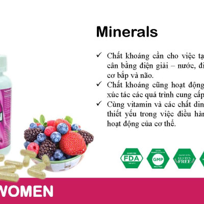 Viên uống bổ sung Vitamin khoáng chất NUTRIWOMEN Damode dành cho nữ lọ 100 viên