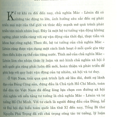 Nhận Thức Lý Luận Về Chủ Nghĩa Xã Hội Và Con Đường Đi Lên Chủ Nghĩa Xã Hội Ở Việt Nam - Qua Các Tác Phẩm Của Tổng Bí Thư Nguyễn Phú Trọng (Sách Chuyên Khảo, Xuất Bản Lần Thứ Hai, Có Chỉnh Sửa, Bổ Sung)