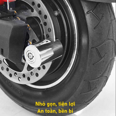 Khóa thép phanh đĩa xe máy chống trộm, khoá phanh đĩa chất liệu 100% thép nguyên khối cho moto, xe máy, xe đạp D Danido